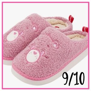 Women’s Rose Pink Care Bear Slippers SZ 9/10